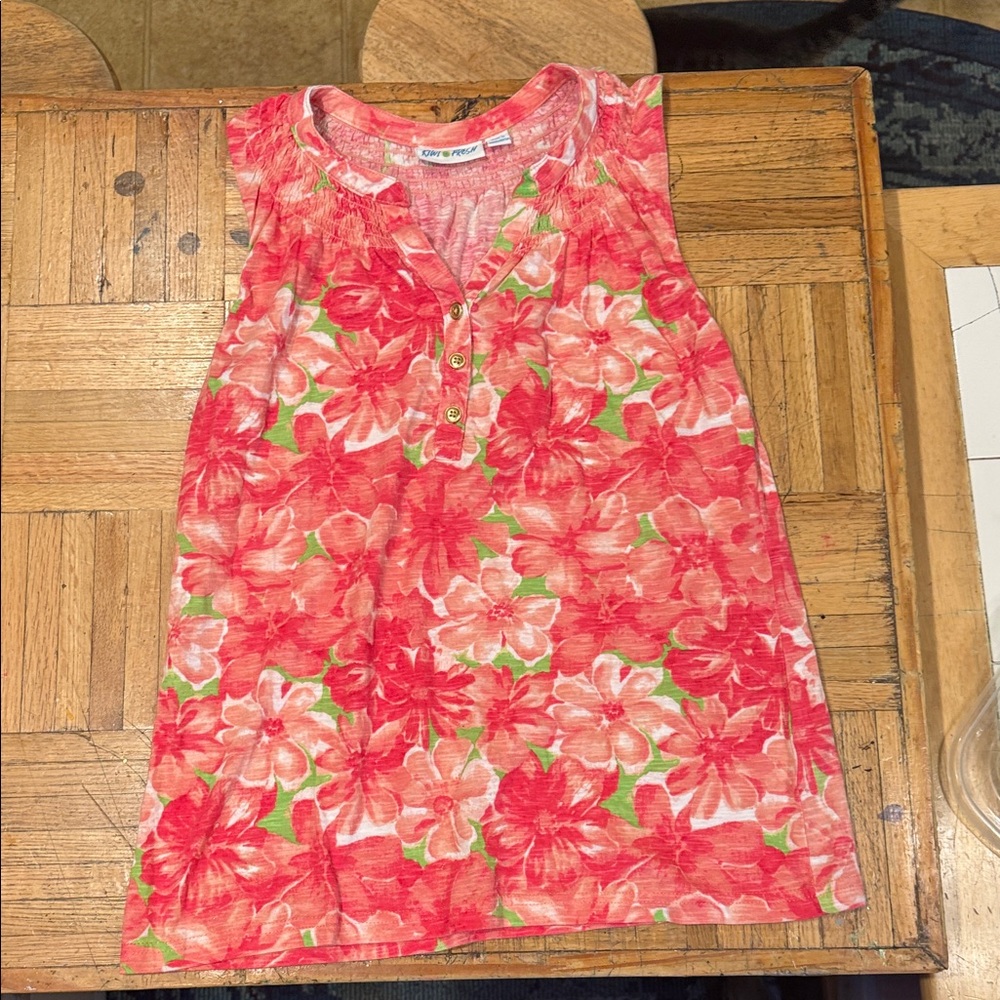 Pink/Orange Floral Women’s Tank Top